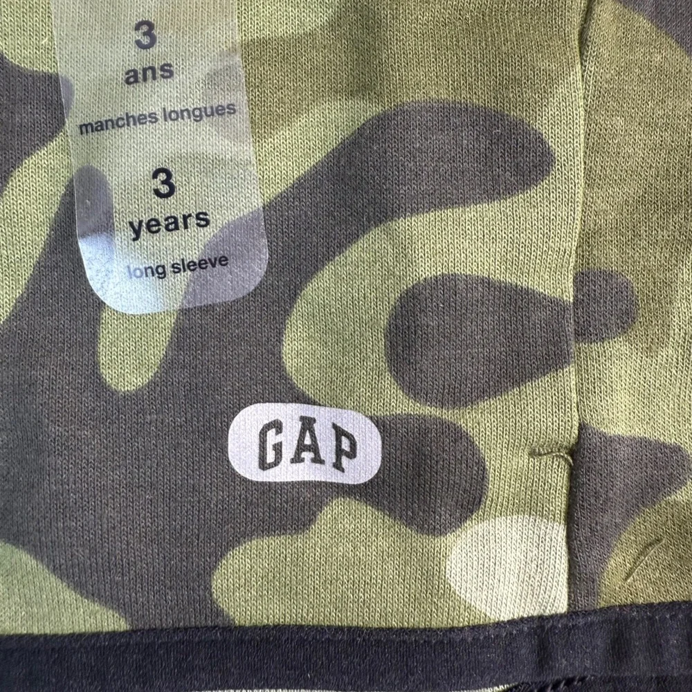 Baby‎ Gap Kids Camouflage Zip Up Hoodie Long Sleeve Toddler Size 3 Years